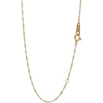 Amazon.co.jp: K18 18K Gold Screw Chain, 0.04 inch (1 mm
